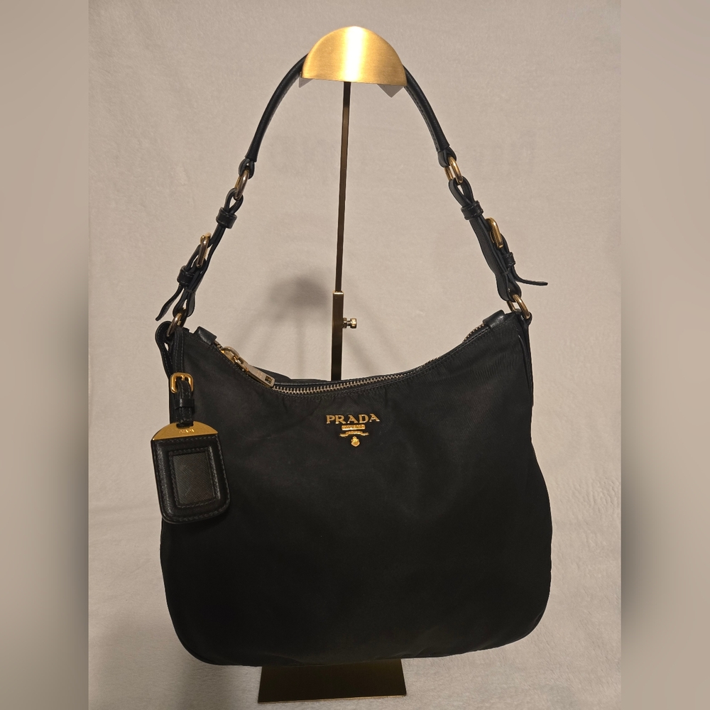 Prada Tessuto Nylon Black Shoulder Bag